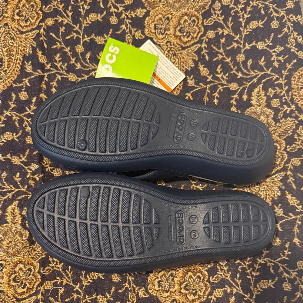 New CROCS Navy Patricia II Sandals, size 10 (C9) - Picture 3 of 4